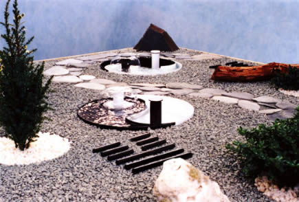 Feng shui water garden model