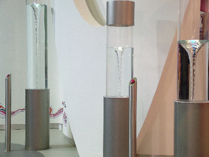 Interactive column water features